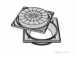 Square Manhole Cover And Frame 350mm Icdc1