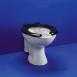 Armitage Shanks Open Front Seat No Cover Plastic Pillarsblack S4071
