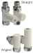 The Radiator Company Cylinder Angled Valves White