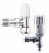 Bulldog 643150 Chrome/white 2 Thermostatic Radiator Valve Lockshield Valve Pack 15mm